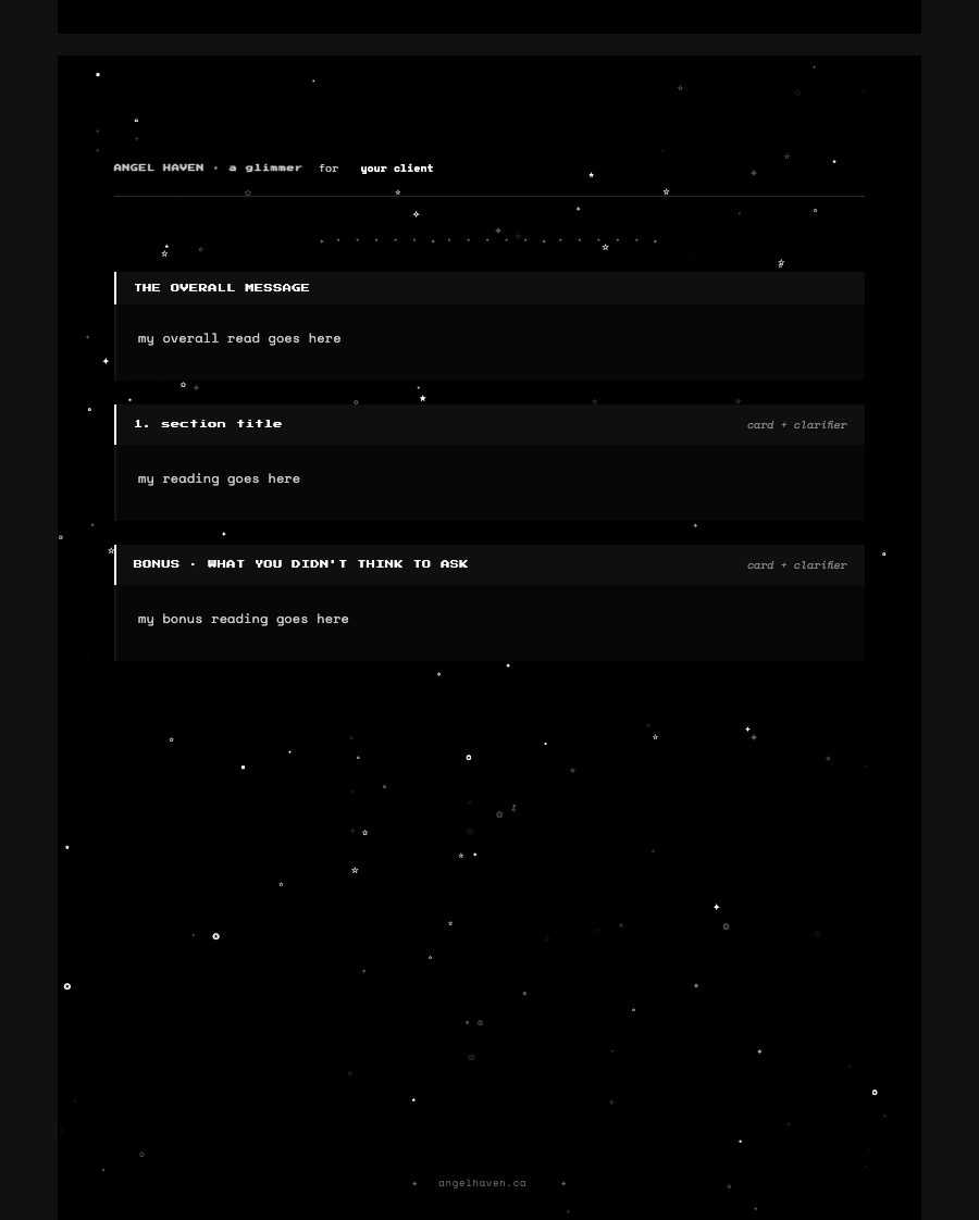page 2 of sample a glimmer reading