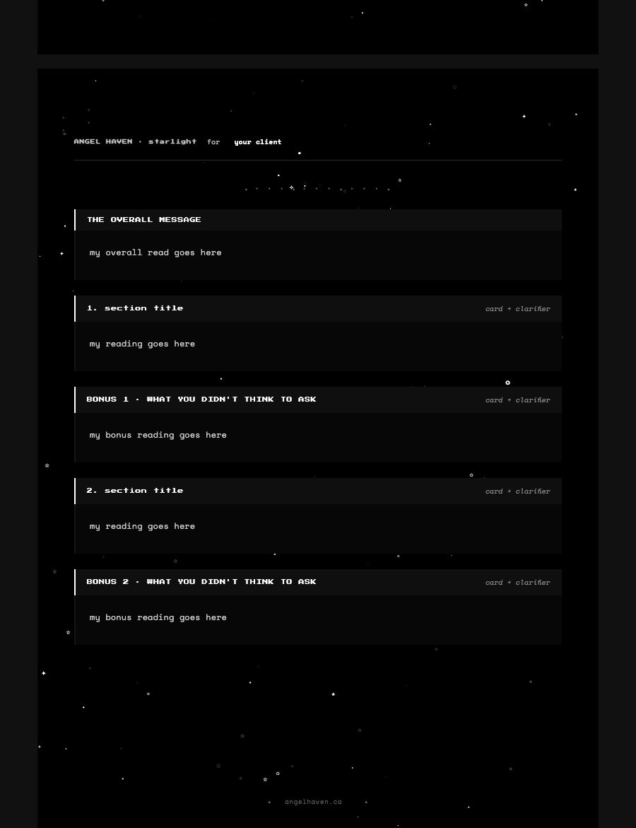 page 2 of sample starlight reading