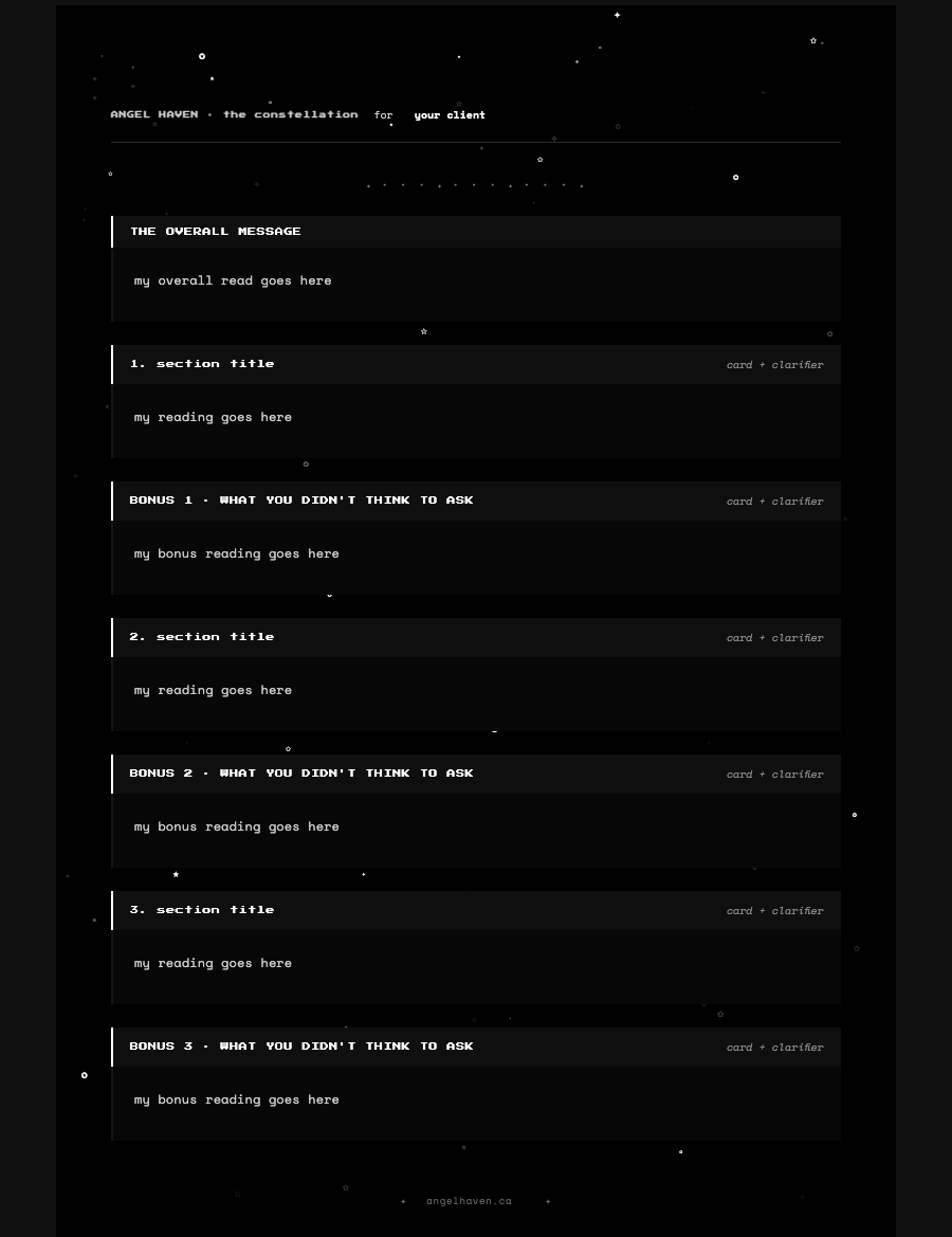 page 2 of sample the constellation reading