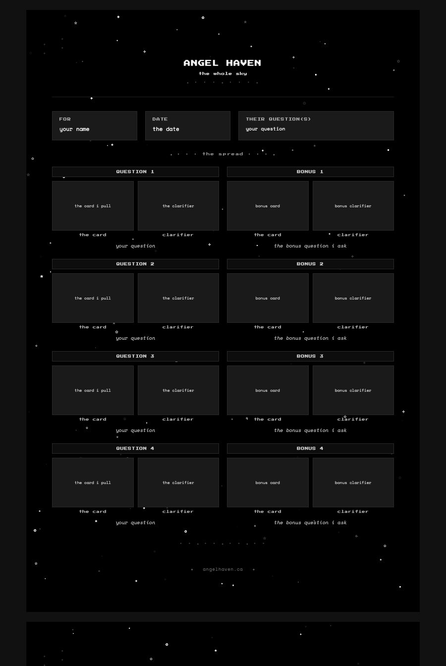 page 1 of sample the whole sky reading
