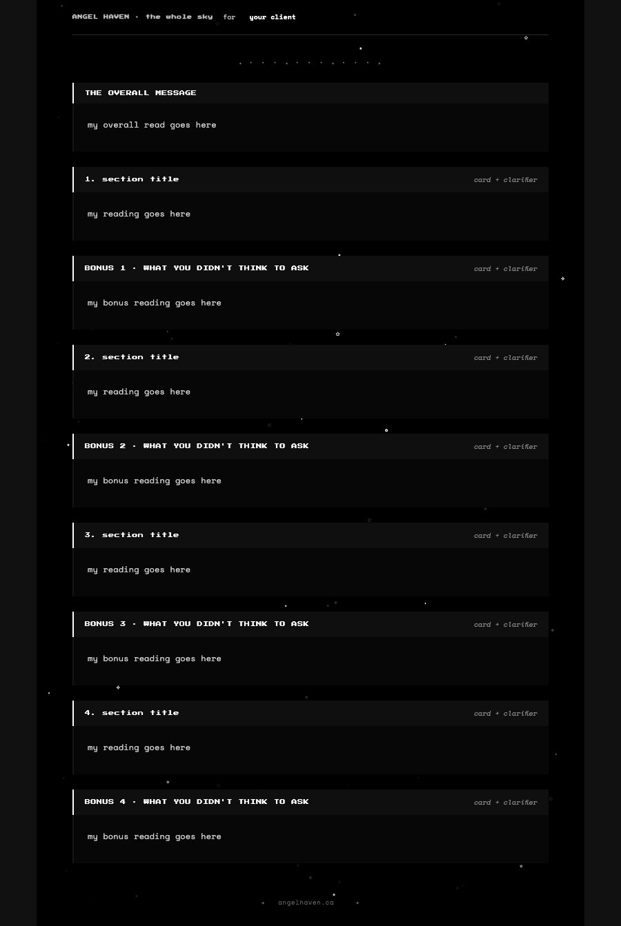 page 2 of sample the whole sky reading
